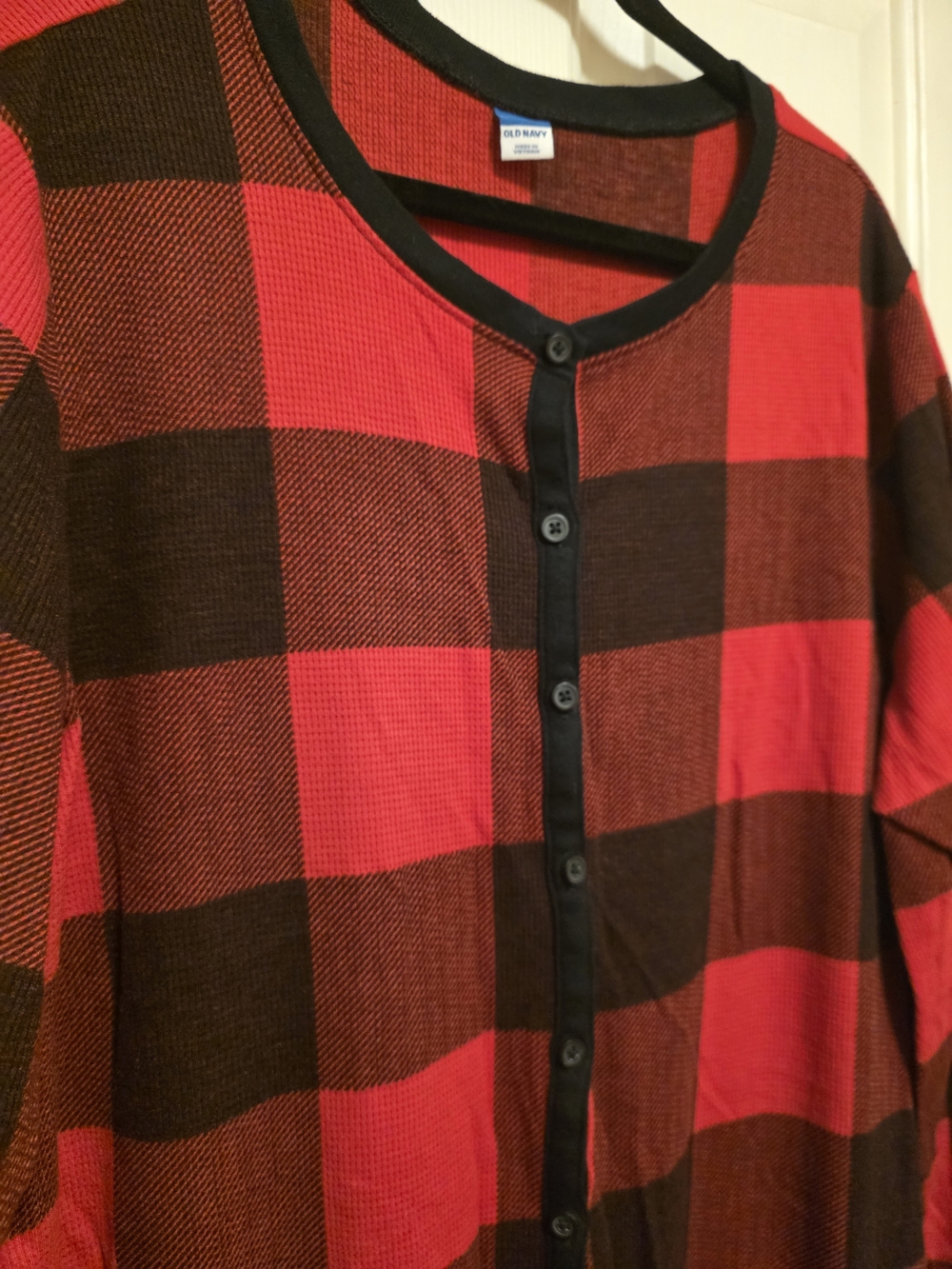 Old Navy Thermal Knit Pajama Buffalo One-Piece Size 3x EUC - Picture 5 of 8